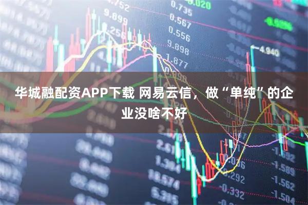 华城融配资APP下载 网易云信，做“单纯”的企业没啥不好
