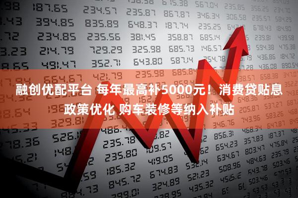 融创优配平台 每年最高补5000元!消费贷贴息政策优化 购车装修等纳入补贴